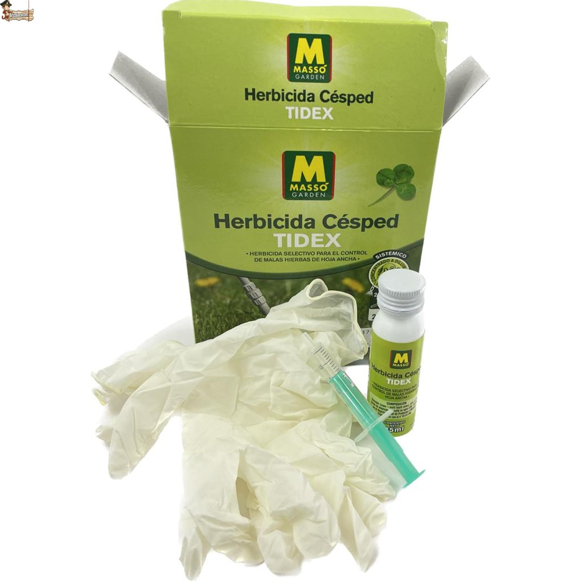 BricoLoco.com Herbicida selectivo césped Tidex hoja ancha. Pack 2x25ml. Hasta 500 m2. Fluroxipir. Control malas hierbas anuales y perennes (trébol, diente de león, correhuela, etc.). Sistémico (2)