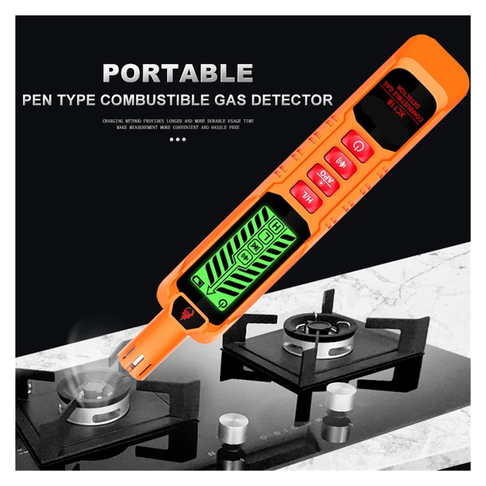 Rilevatore di gas, Rilevatore di perdite gas XC11A/B combustibile Mini portatile for la localizzazione del naturale(XC11A)