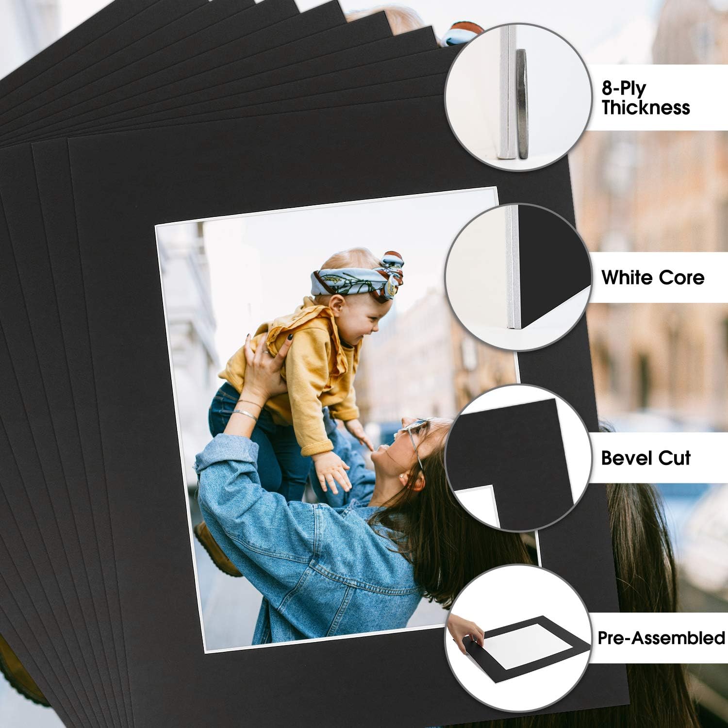 Exсluѕіvе Golden State Art, Pack of 10 Black 11x14 Slip-in Pre-Adhesive Photo Mat for 8x10 Picture , Includes 10 Clear Bags Bеѕt Dеаl Golden State Art, Pack of 10 Black 11x14 Slip-in Pre-Adhesive Photo Mat for 8x10 Picture , Includes 10 Clear Bags