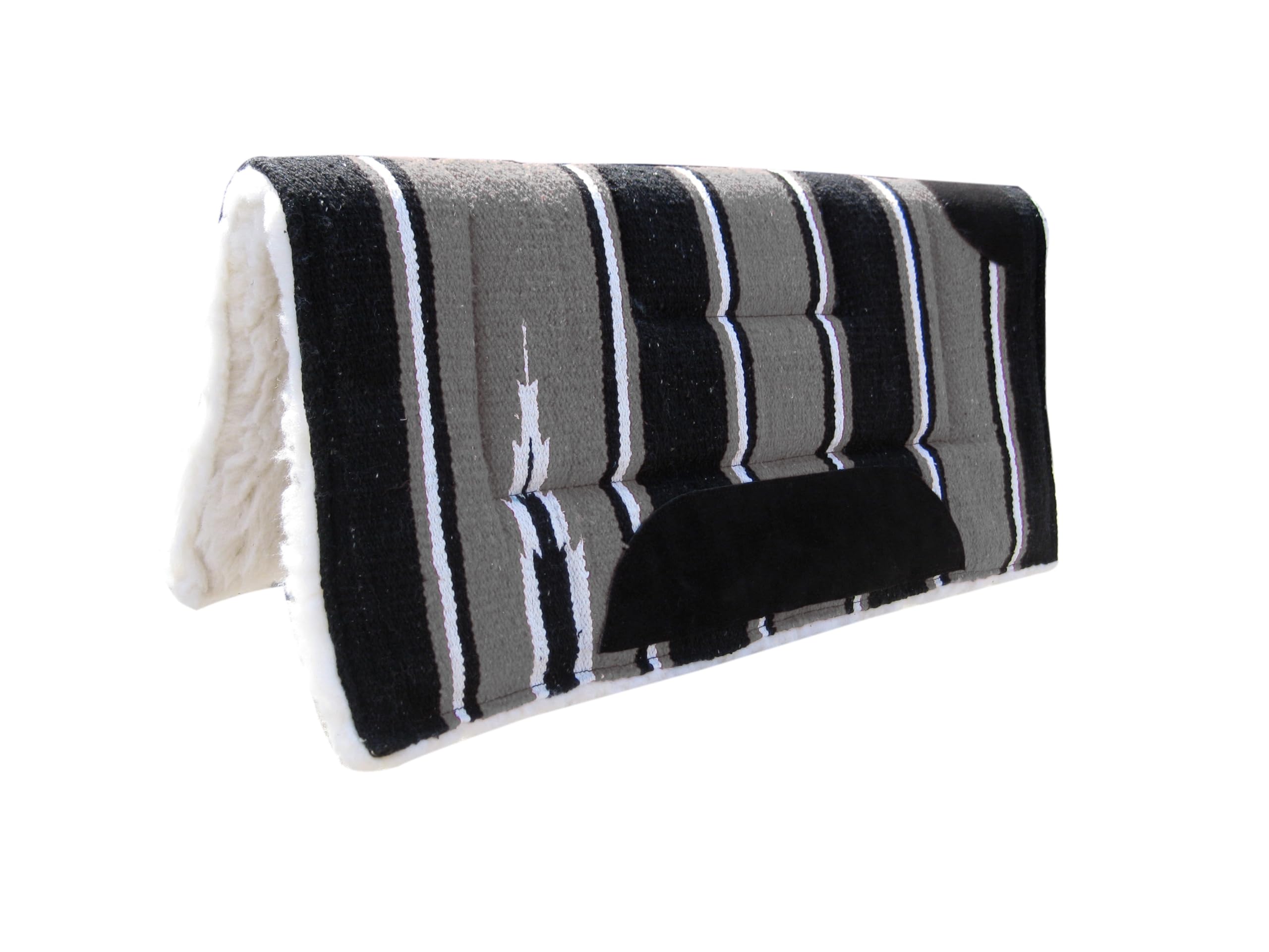 Aces Equine Western Saddle Pad Numnah Cow Boy Fleece Grey 32 x 32 1.5 Inches Thick