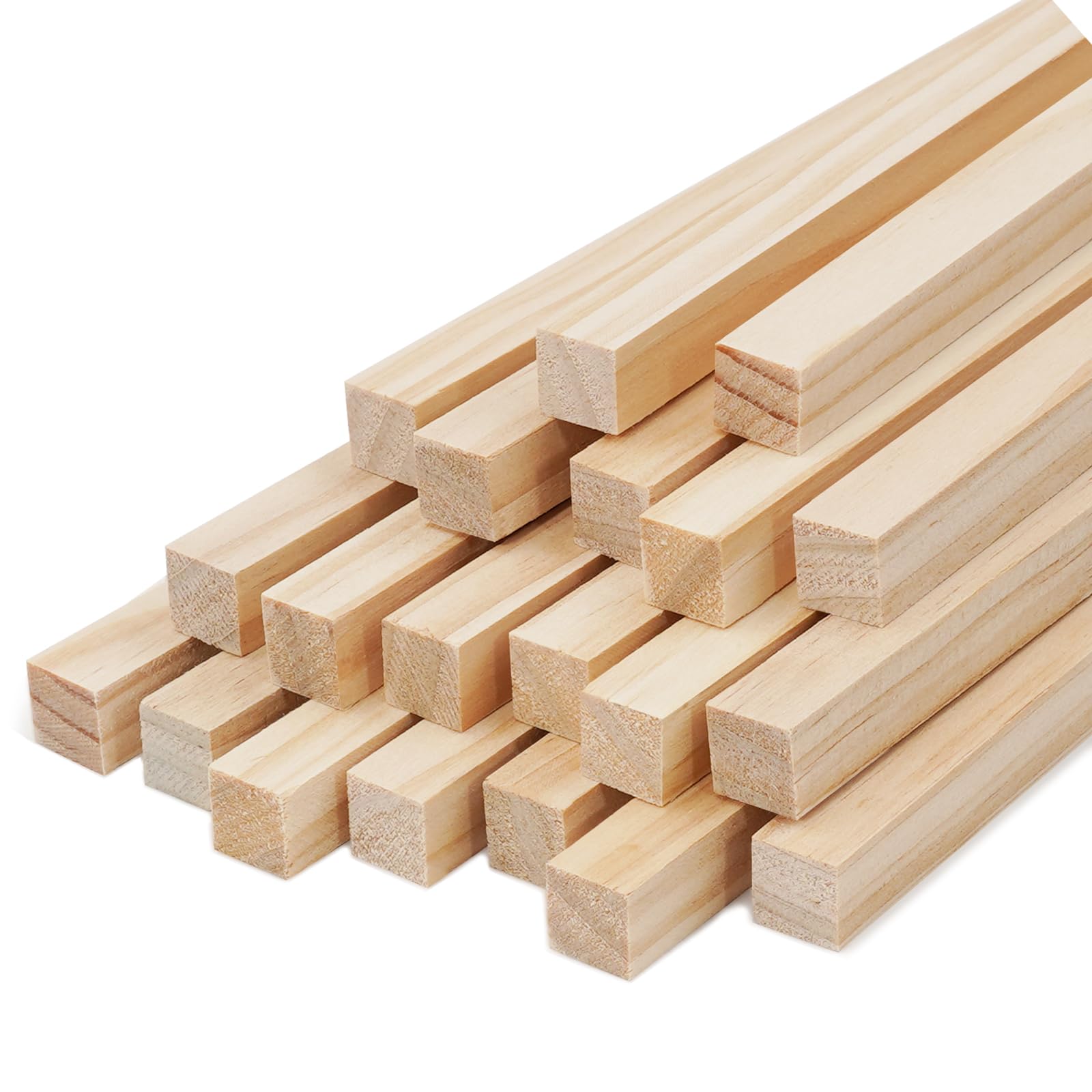 Square Wooden Dowel Rods Dowel Rods Wood Sticks Wooden Square Dowel Rods for Crafting,Unfinished Square Hardwood Sticks for Arts and DIYers DIY Projects