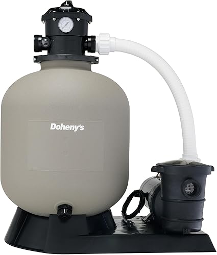 Doheny's Pool Pro - Sistema de filtro de arena Sistema de 14 pulgadas con bomba de .35 HP Ideal para piscinas sobre el suelo de hasta 12,000