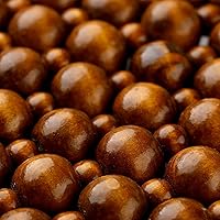 Vista 4 de 2 piezas/ 14.4 pies Guirnalda de cuentas de madera de Navidad Xmas Cuentas de árbol de madera rústicas redondas artesanales decorativas Árbol