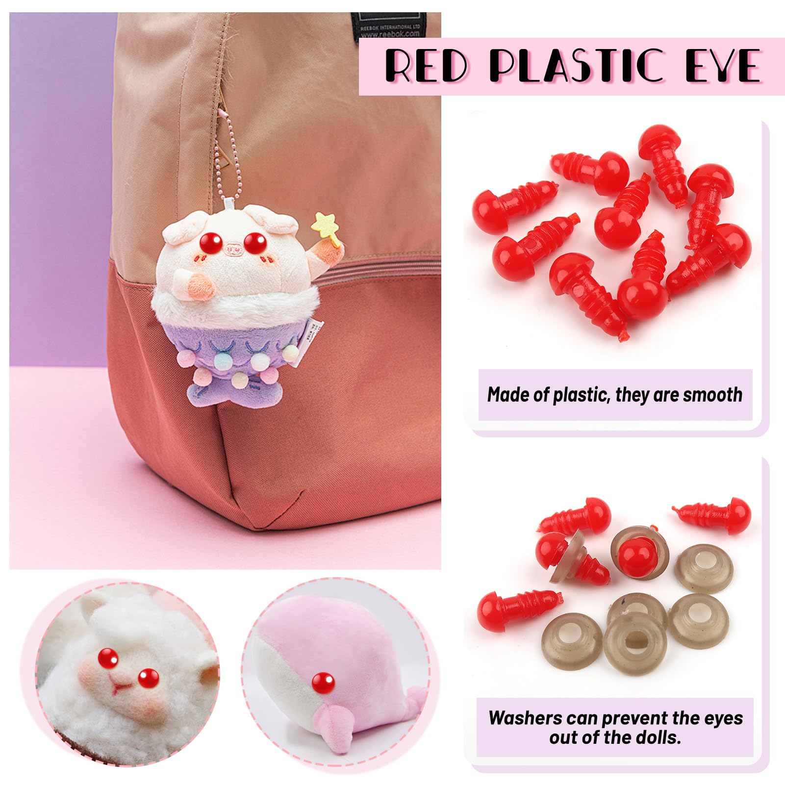 FINEASY 300 Pcs Yeux De Sécurité Amigurumi, Yeux De Poupée En Plastique