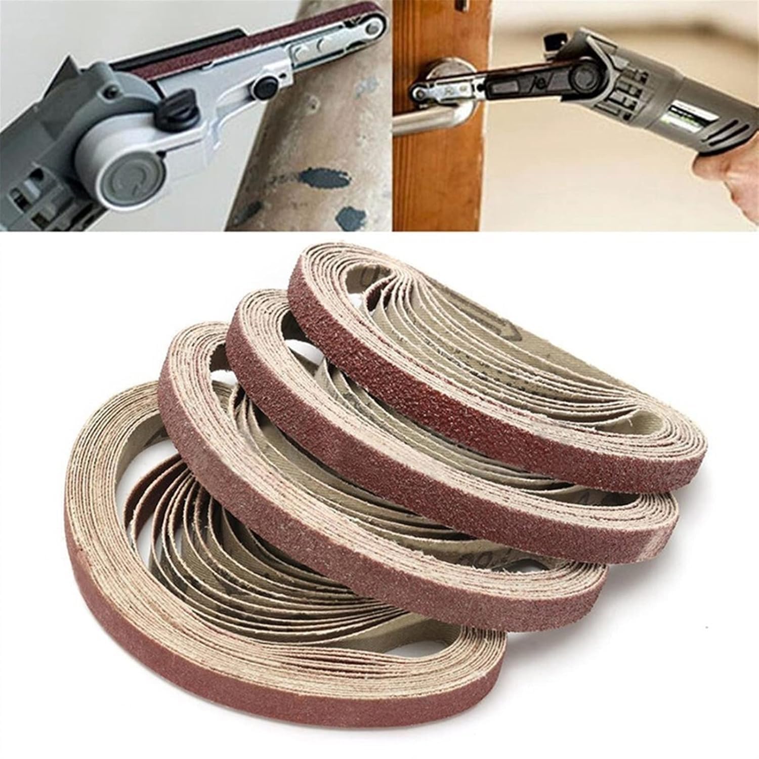 Sanding Belts 457x13mm for Portable Sanders, Aluminum Oxide Abrasive Sandpaper for Wood & Metal, Grit 40-600