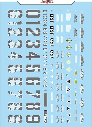 ANSAI Calcomanías fluorescentes para Hobby GAT-X105E Strike Noir, Double X, RX-78-2 VER.ka MG 1/100 Kit de modelo a escala 1/100 (para francotirador