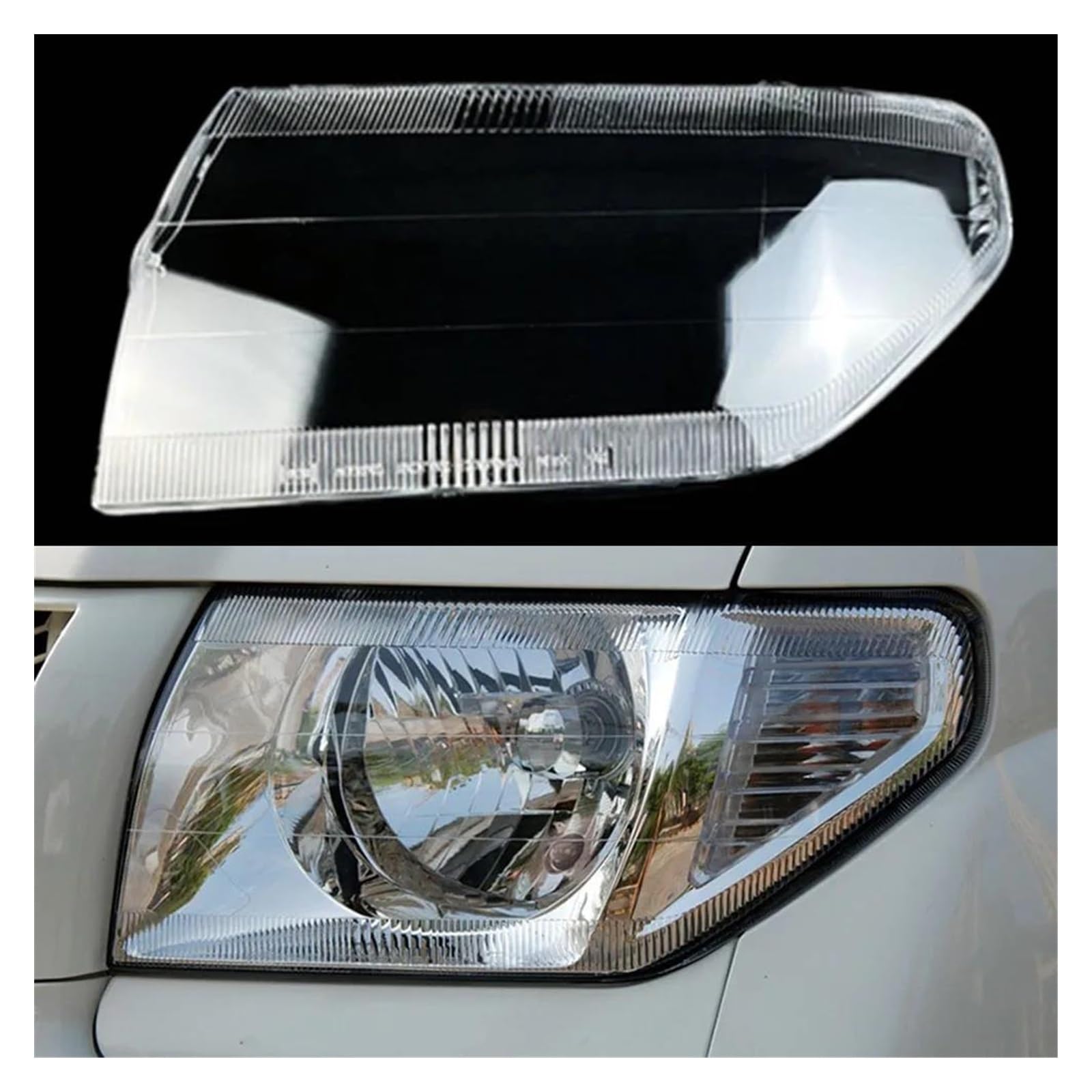 Coche Lámpara Cubierta Para Mitsubishi Para Pajero H65W H66W H76W H77W Cubierta Faro Lente Reemplazo Pantalla De Plexiglás(Izquierda)