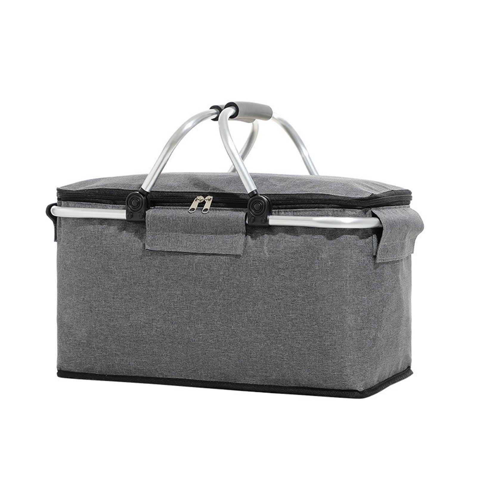 Genérico Bolsa de almuerzo viaje extra grande, caja camping, almacenamiento alimentos for picnic(Gray)