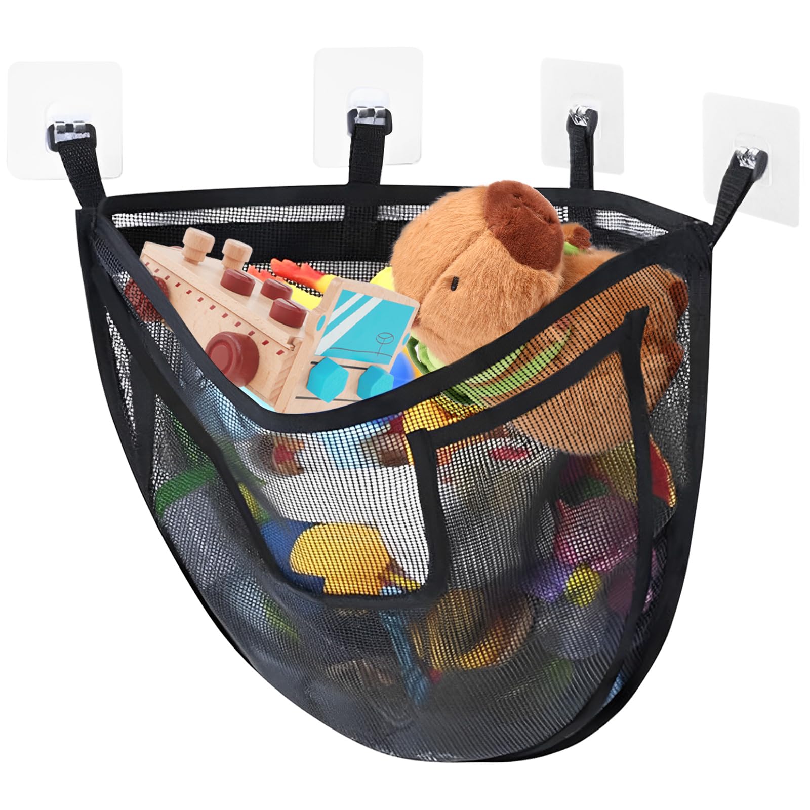 Baby Bath Toy Organizer Mesh Shower Caddy for Bathtub Toy Organizer Corner Hang-Suspension Shower Toy Holder Bath Toy