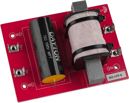 Dayton Audio 800-HPF-8 High Pass Speaker Crossover 800 Hz 12 dB/Octave