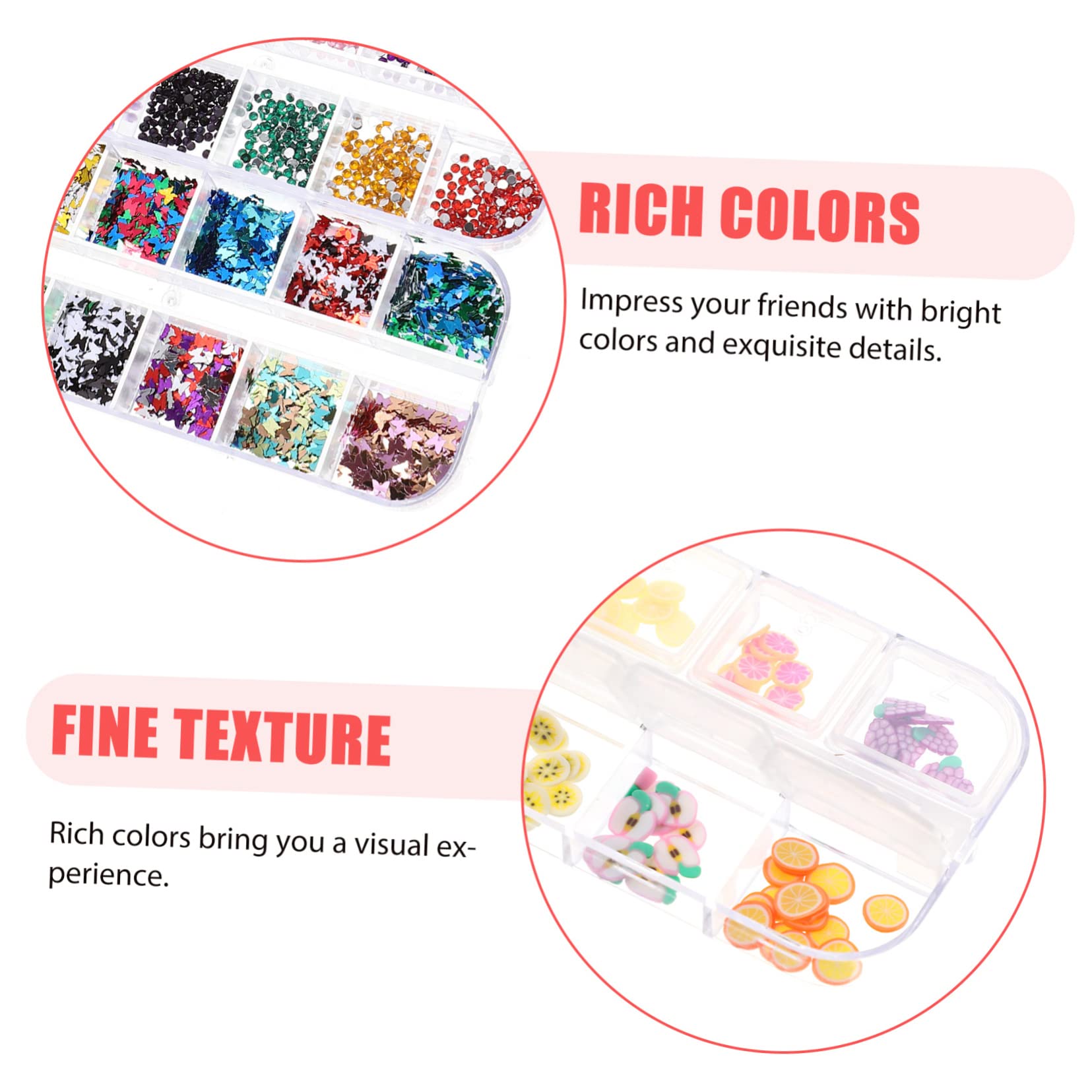 2 Set Decorazioni per Unghie Accessori per Manicure Femminile Adesivi per Unghie Facile Applicazione e Design Chic