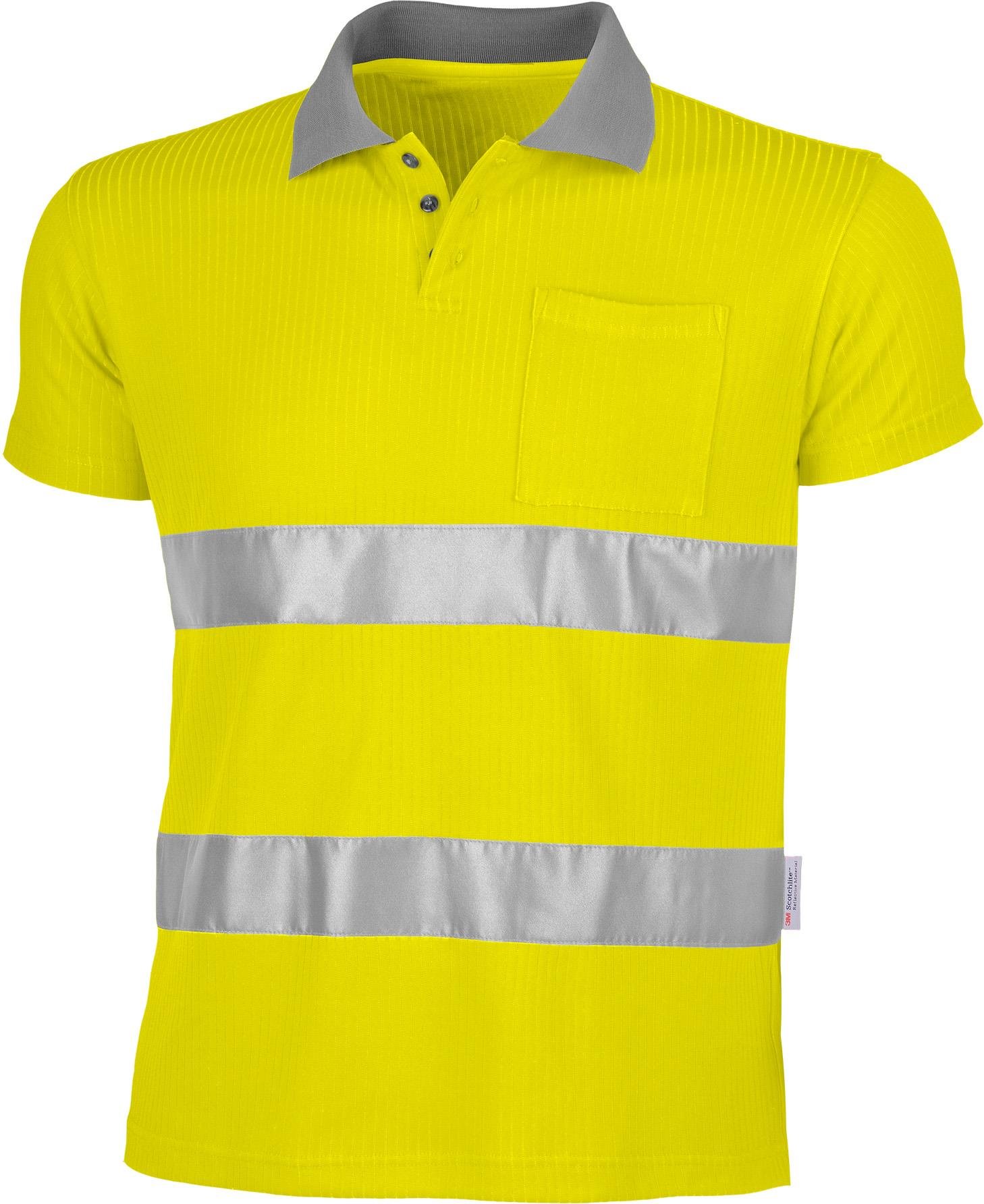 Qualitex - Polo de alta visibilidad, 75% poliéster / 25% viscosa según la norma EN 471 WARNGELB Talla:extra-large