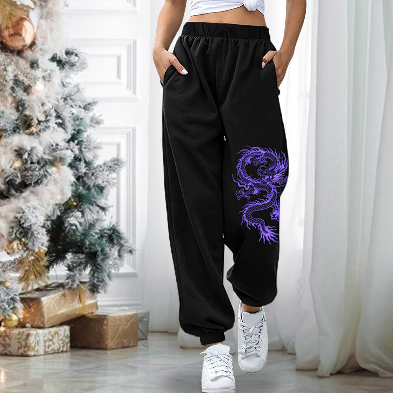 BALEAF Pantalon De Jogging Femme Jambe Droite - Sport Et Loisirs Avec Poches Respirant