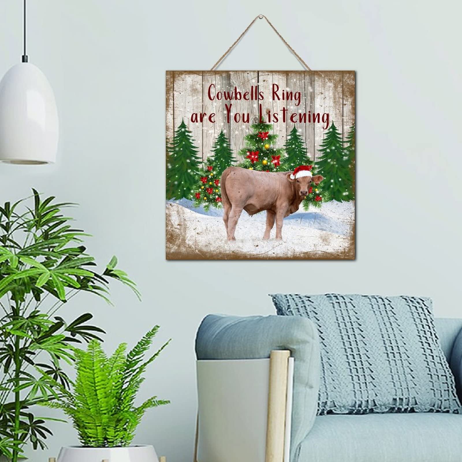 Panneau mural en bois avec clochettes décoration d'intérieur pour porche et table