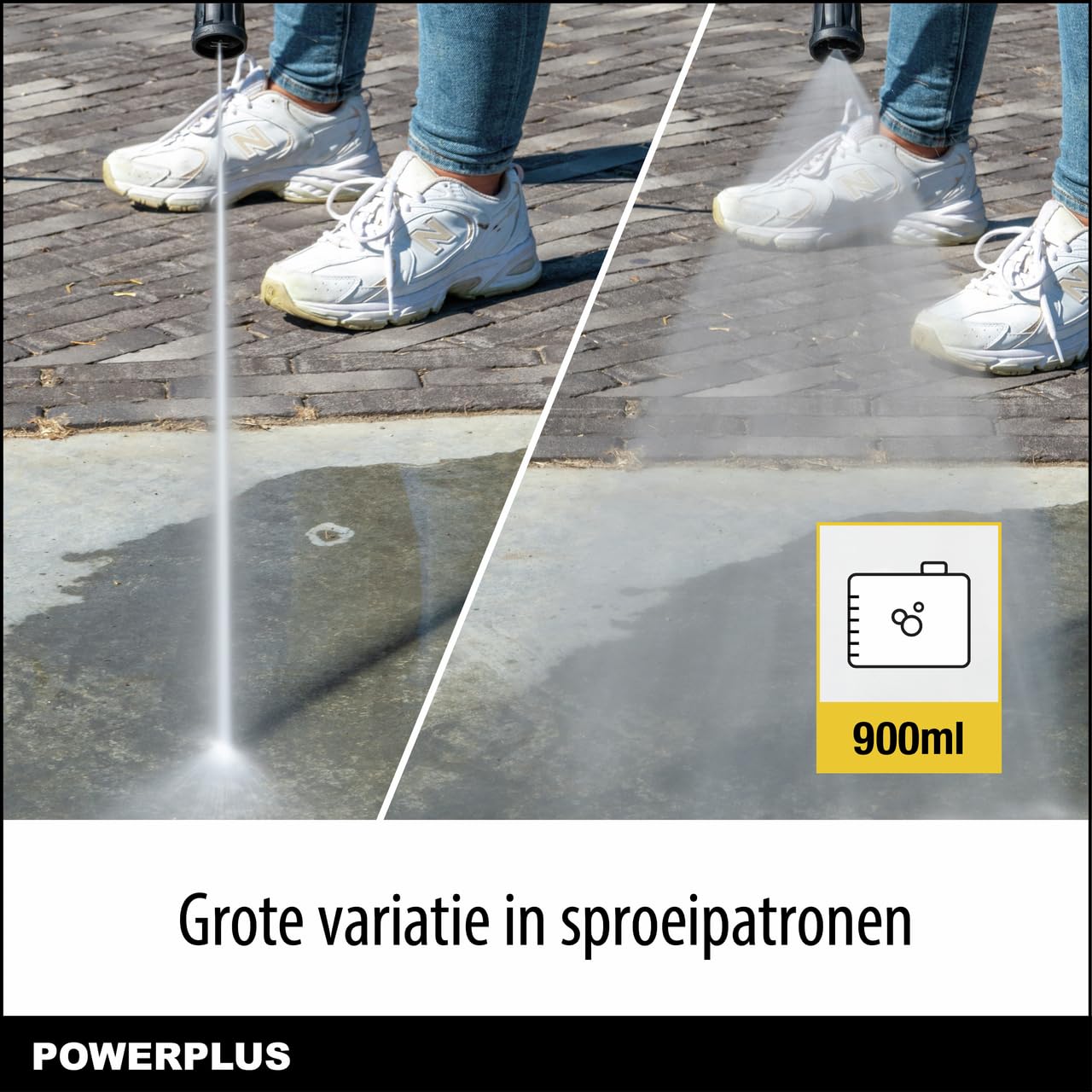 Powerplus Limpiador de Alta presión eléctrico POWXG90500 – Limpiador de terraza de 2200 W, función Start/Stop, Presión Máx. de 170 Bares y Temperatura de 50°C, Manguera de 8 m y Accesorios Incluidos