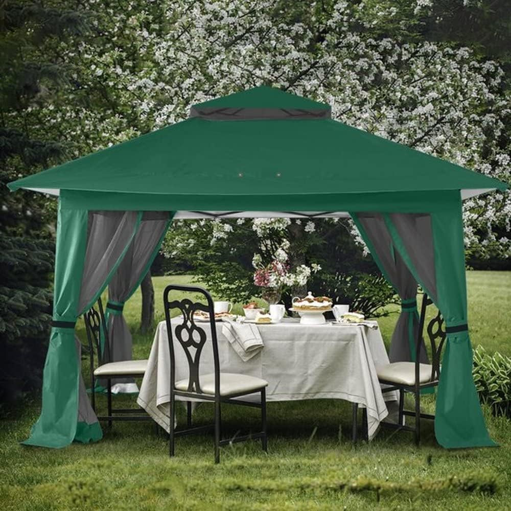 Forest Green Patio Gazebo Size 13 Ft. W X 13 Ft. D