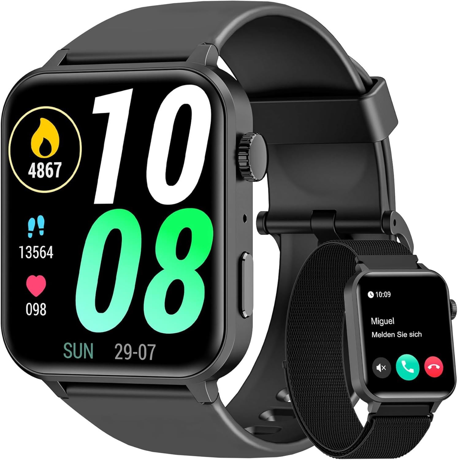 Blackview Smart Watch for Men Women – Answer/Make Calls & AI Voice, 1.85″ HD Fitness Watch with Hear… Blackview Smart Watch for Men Women – Answer/Make Calls & AI Voice, 1.85″ HD Fitness Watch with Hear…