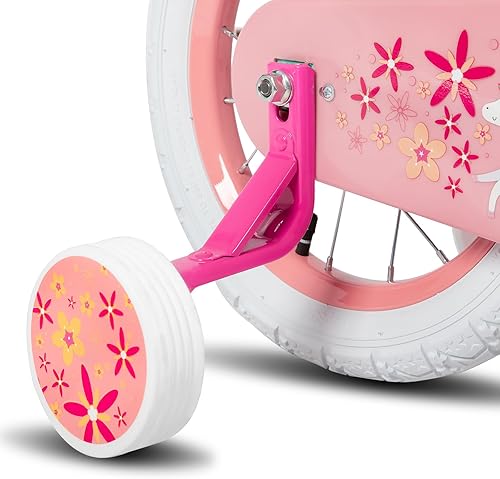 Miniatura 6 de JOYSTAR Unicorn Kids Bike for Girls Ages 2-9 Years Old, 12 14 16 18 Inch Kids Bike with Training Wheels, Doll Seat, Streamers and Basket, Toddler