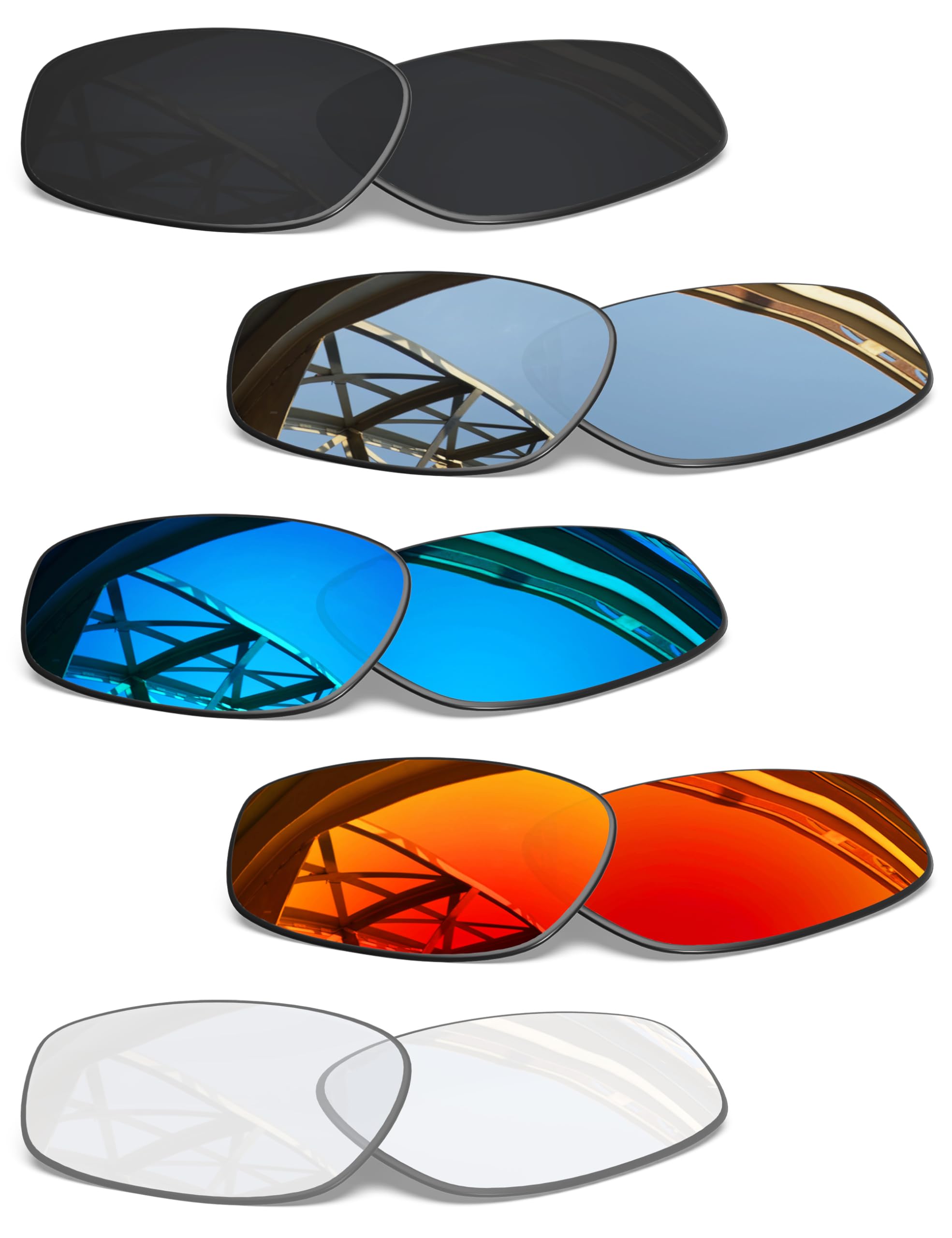 Set mit 5 Ersatzgläsern für Oakley Monster Dog Sunglass Combo Pack S01