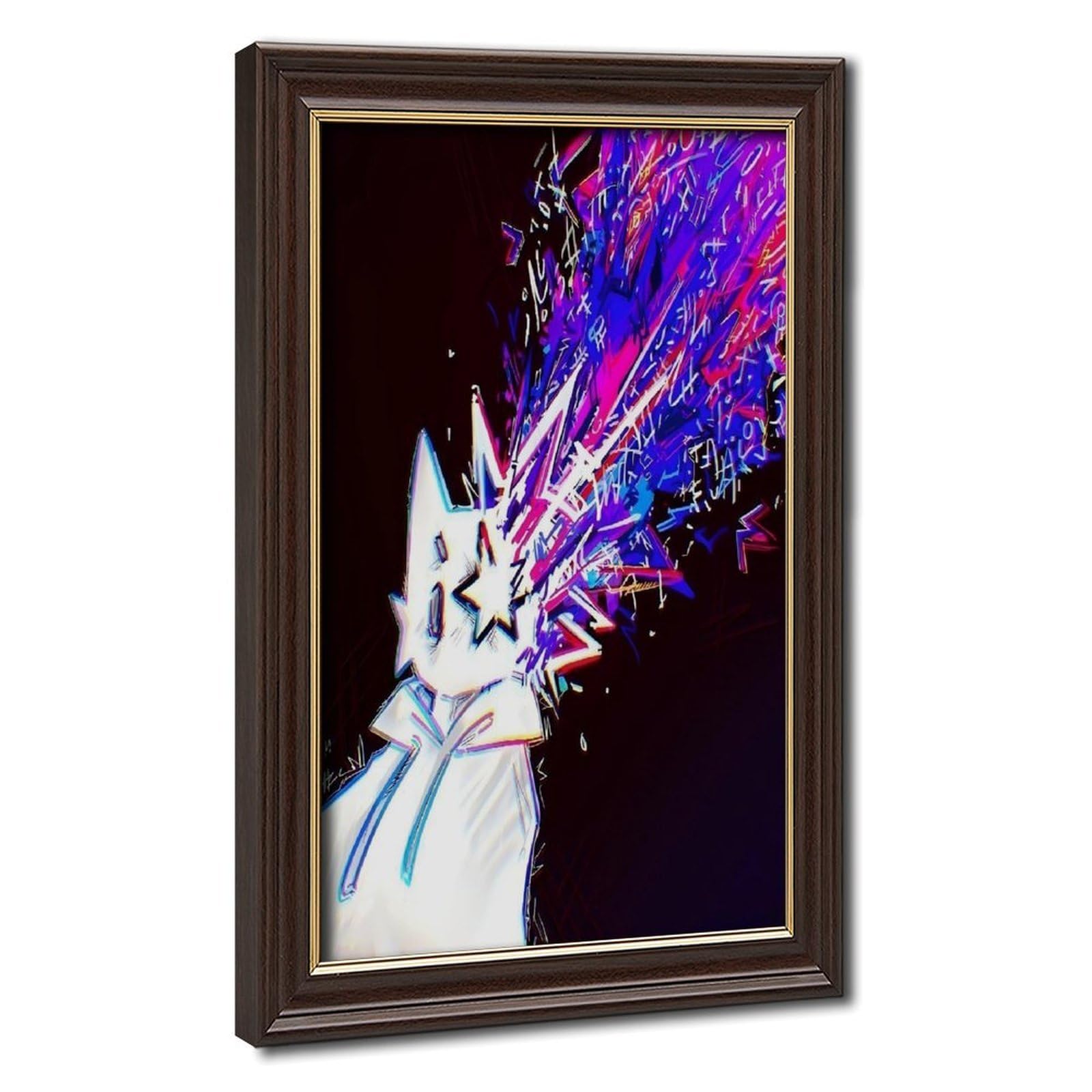 Bareronor Brain Explosion Abstract Cat Canvas Poster Bedroom Decor Landscape Office Room Decor Gift 12" L X 18" W