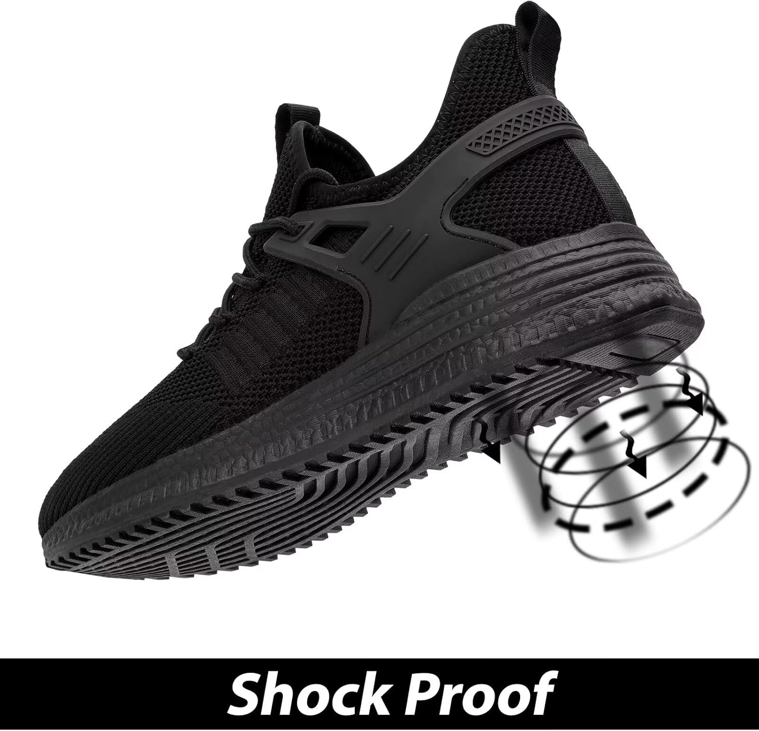 SDolphin Men's Running Shoes Sneakers - Tennis Workout Walking Gym Athletic Rubber Sole Breathable Comfortable Non Slip Fashion Shoes