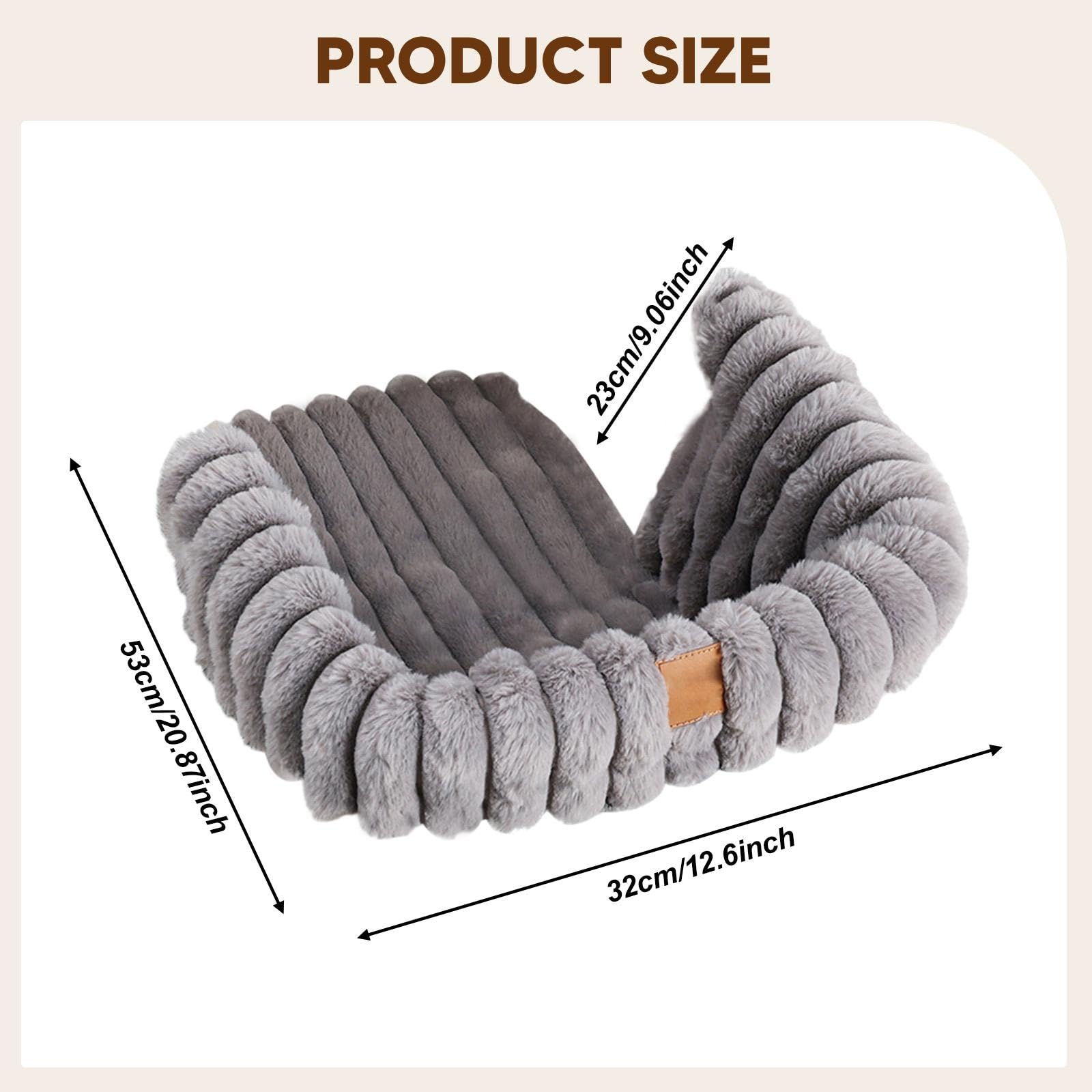 perfk Tappetino caldo per passeggino per animali domestici, tappetino per passeggino per cani, morbido peluche resistente all'usura, accessori per, Grigio