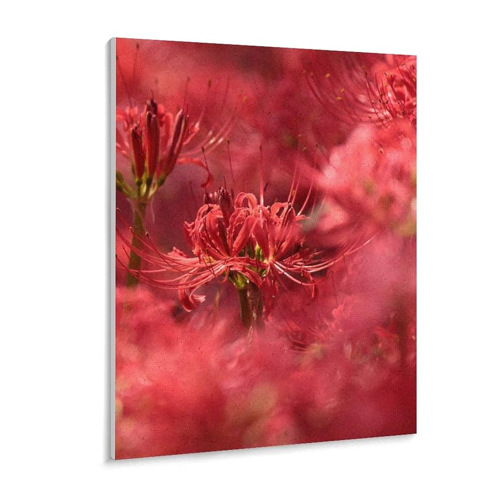 油絵 油彩 油彩画 絵 絵画【彼岸花と赤い電車】 油絵 油彩 油彩画 絵 絵画 【彼岸花】F20号 | HIROSHI1990