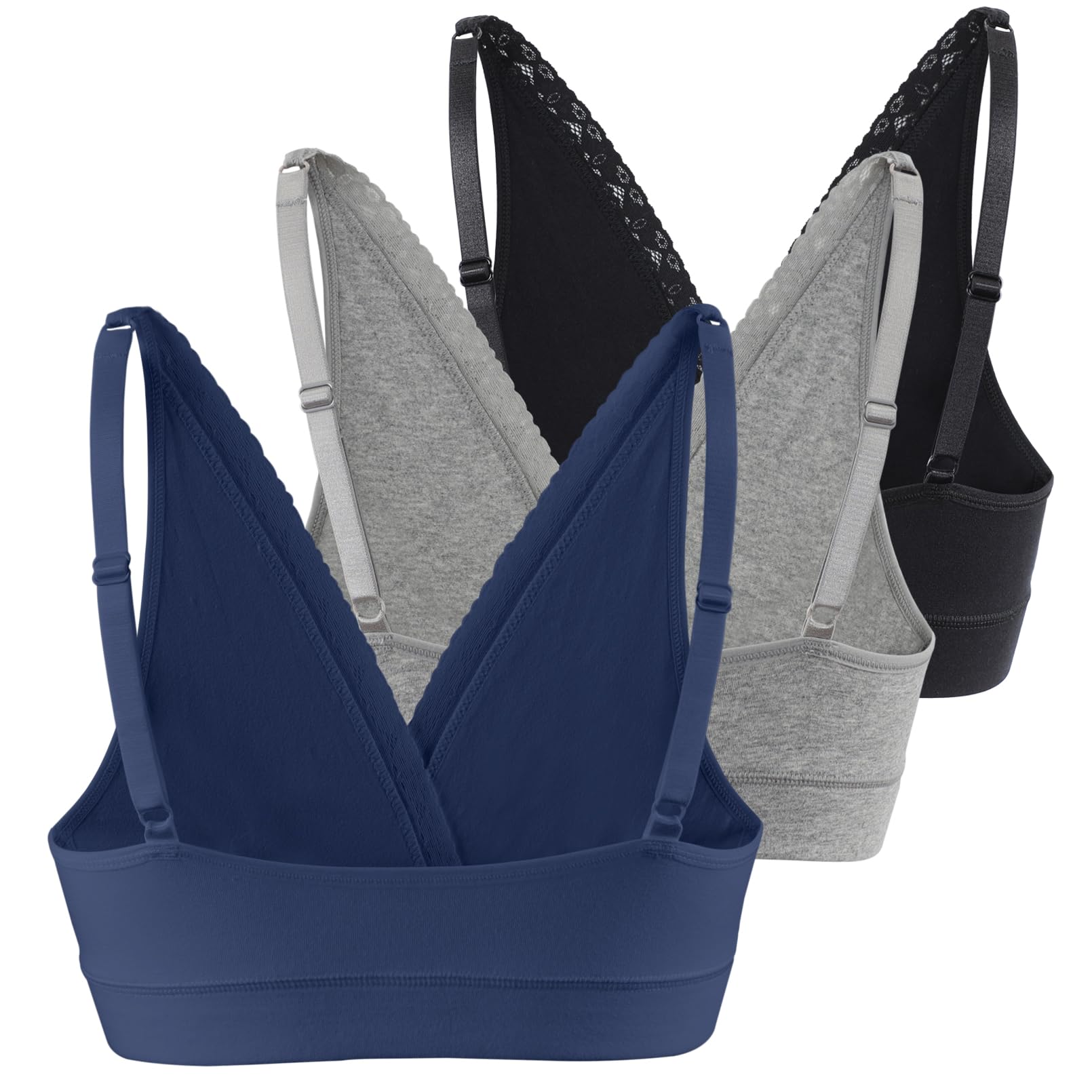 COLOMI Soutien-gorge d'allaitement en dentelle sans coutures pour dormir sans armatures en coton pour l'allaitement