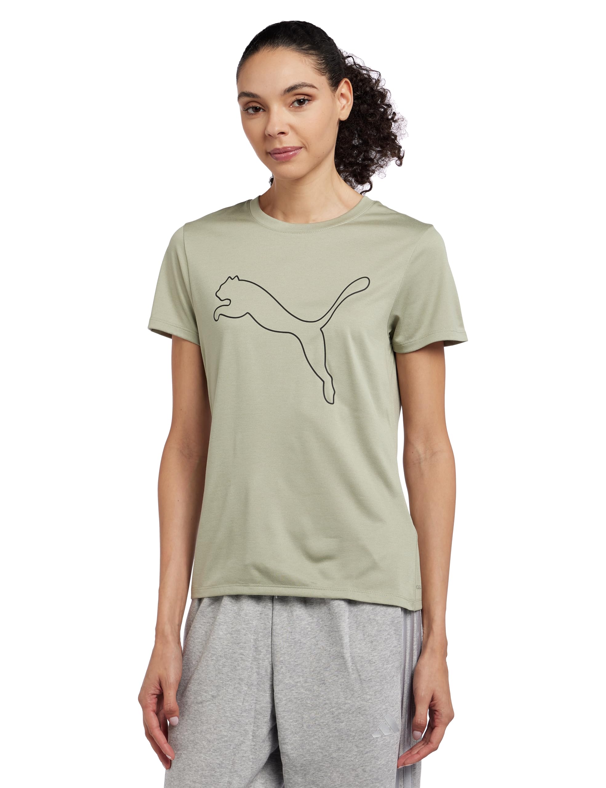 Puma Unisex W Tad Essential Heather Logo Tee Tees (1er Pack)