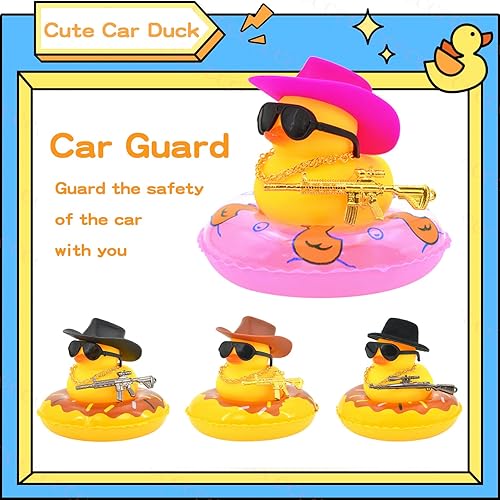 Miniatura 7 de 2 patos para autos, pato de goma para tablero de automóvil, pato amarillo, patos chirriantes, juguetes para decoración de automóvil, accesorios de