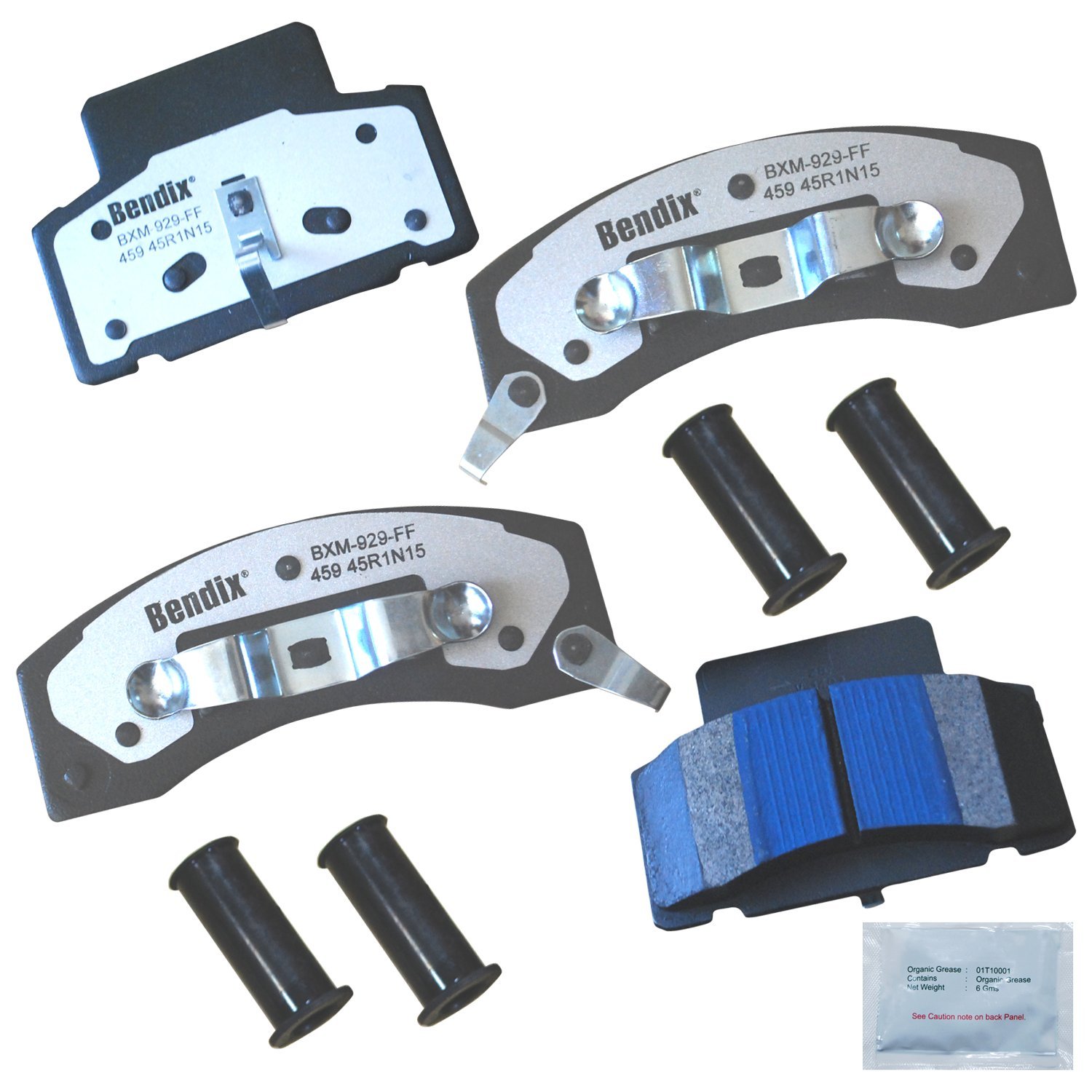 Bendix Fleet Metlok MKD459FM Semi-Metallic Front Brake Pads for Select Models Chevrolet C35, C3500, C3500HD, Express 2500, 3500, K3500, Dodge Ram 3500 Van, 4000, GMC Savana