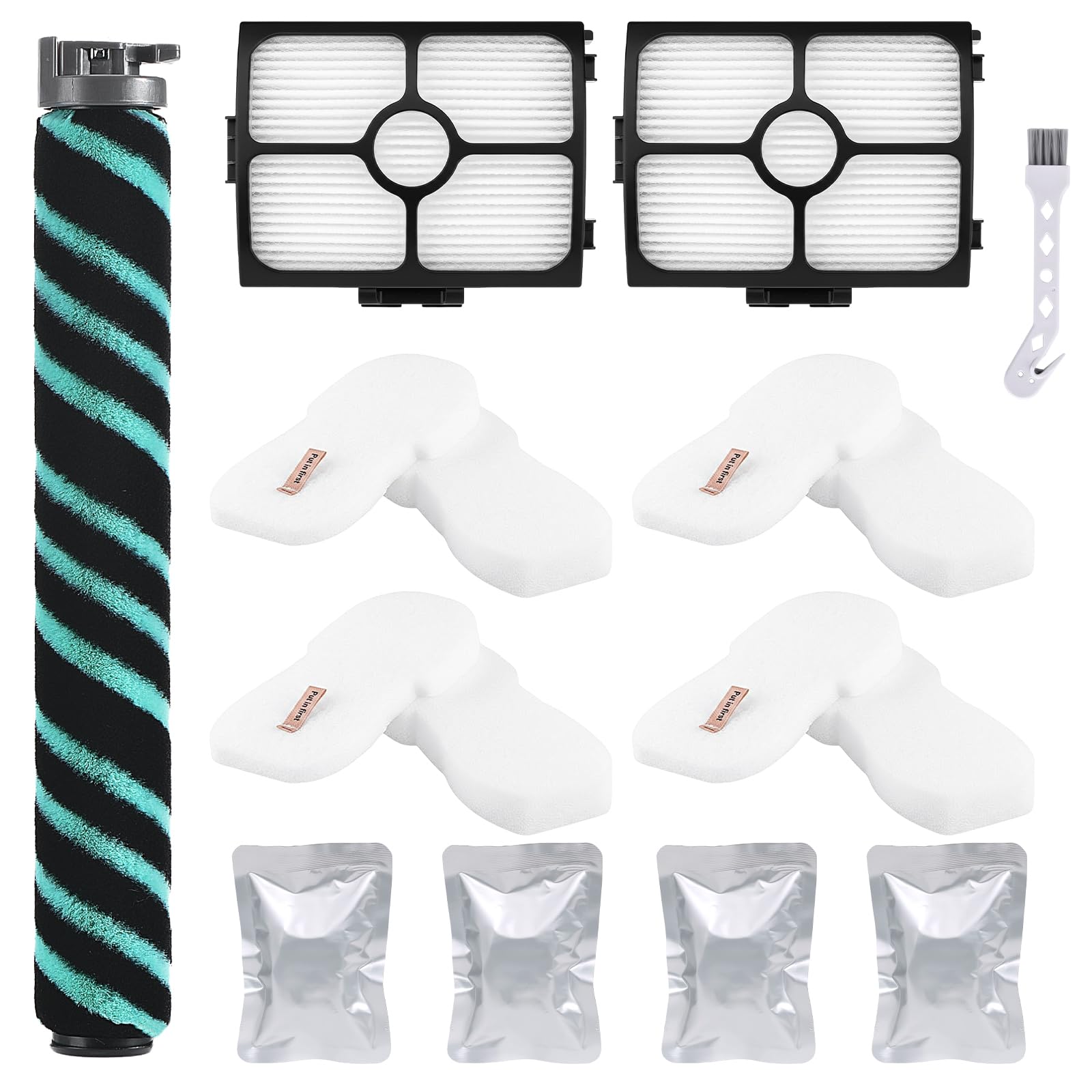 12 Pack HZ4002 Brush Roller Filter Replacement Part for Shark PowerDetect