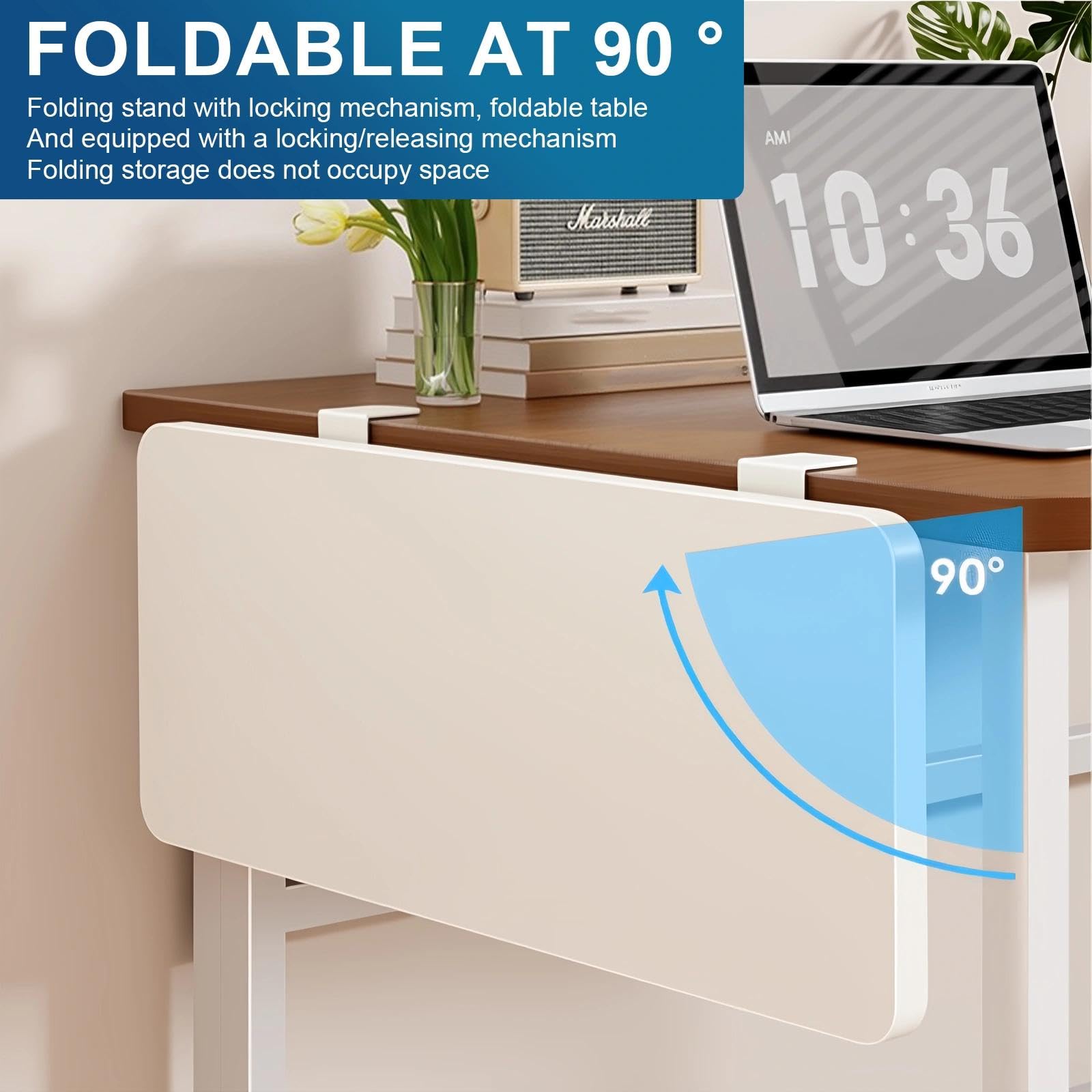 2 Piezas Soporte de Extensión de Escritorio Soporte Bandeja de Extensión de la Bandeja Plegable para Teclado con Pinza en C Ajustable para Escritorios y Mesa de Oficina Bricolaje (Blanco)