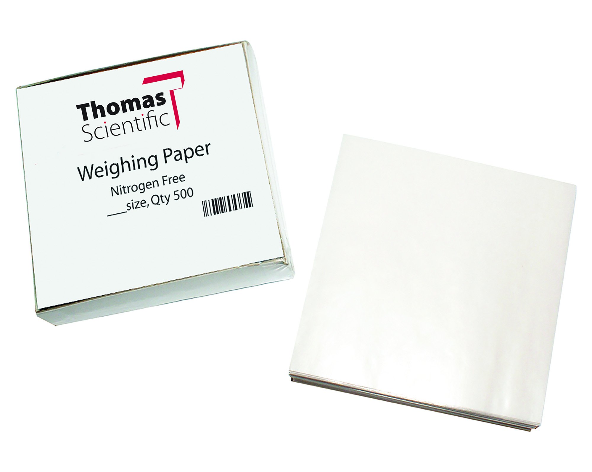 Thomas W33 Square Weighing Paper, Nitrogen Free, 3
