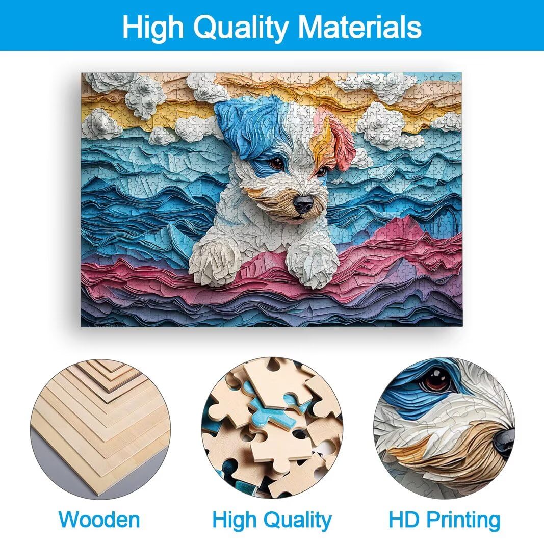 Puzzle 5000 Piezas, Puzzle Perro de Madera para Adultos, Regalos -2530