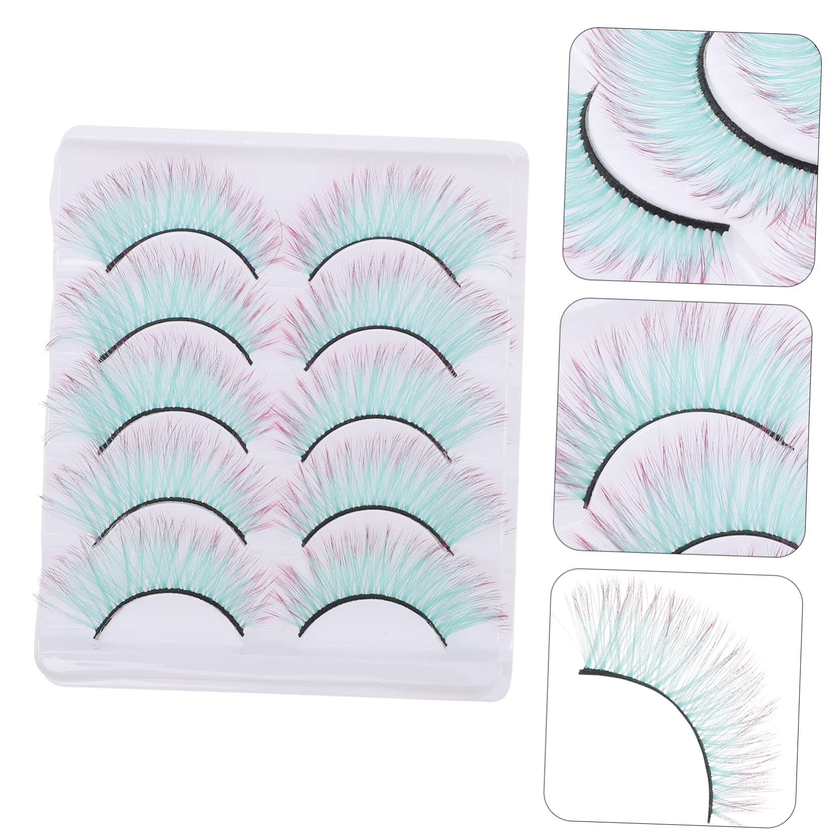 Healeved 25 Paia ciglia finte colorate ciglia cosplay ia finte naturali D ia da bambola lunghe ia 3d ia trucco ia con Imitazione