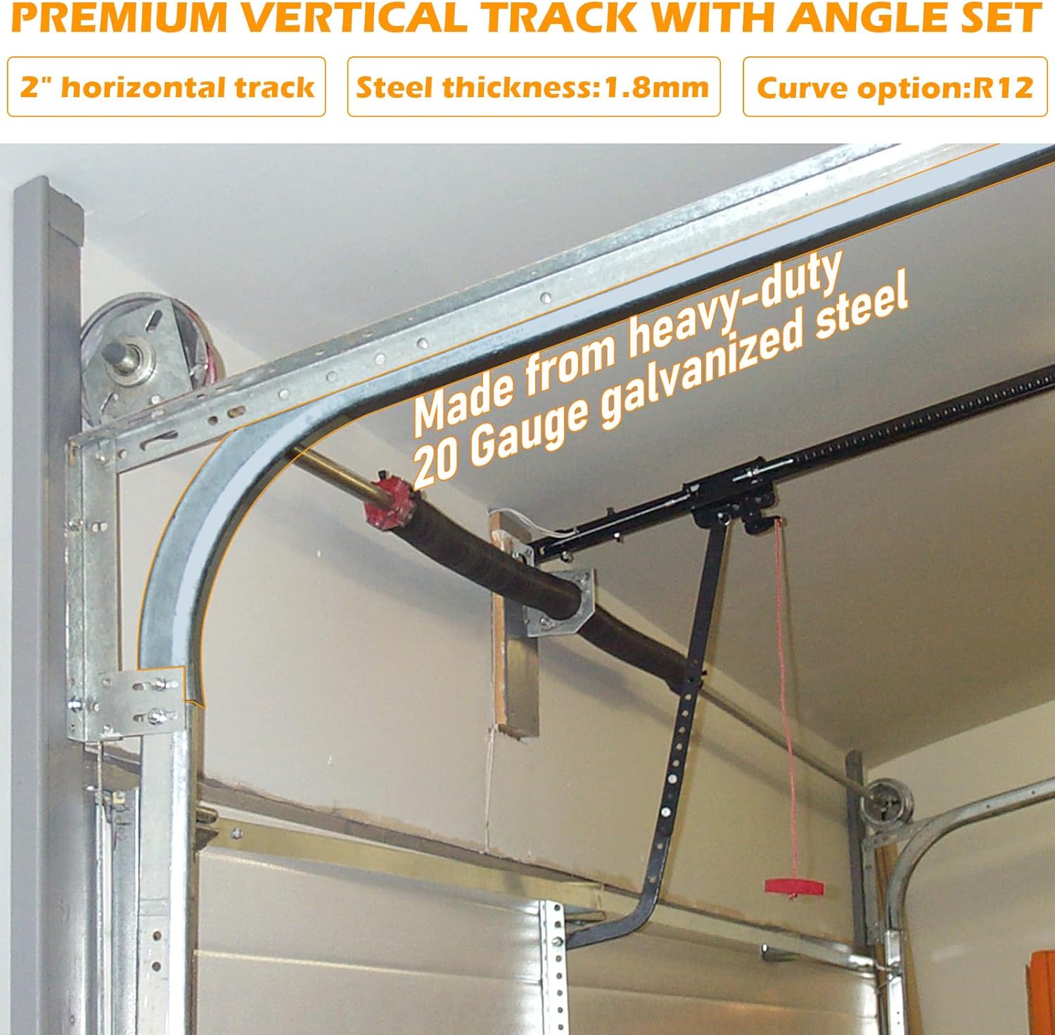 Garage Door Curved Track R12 Pair