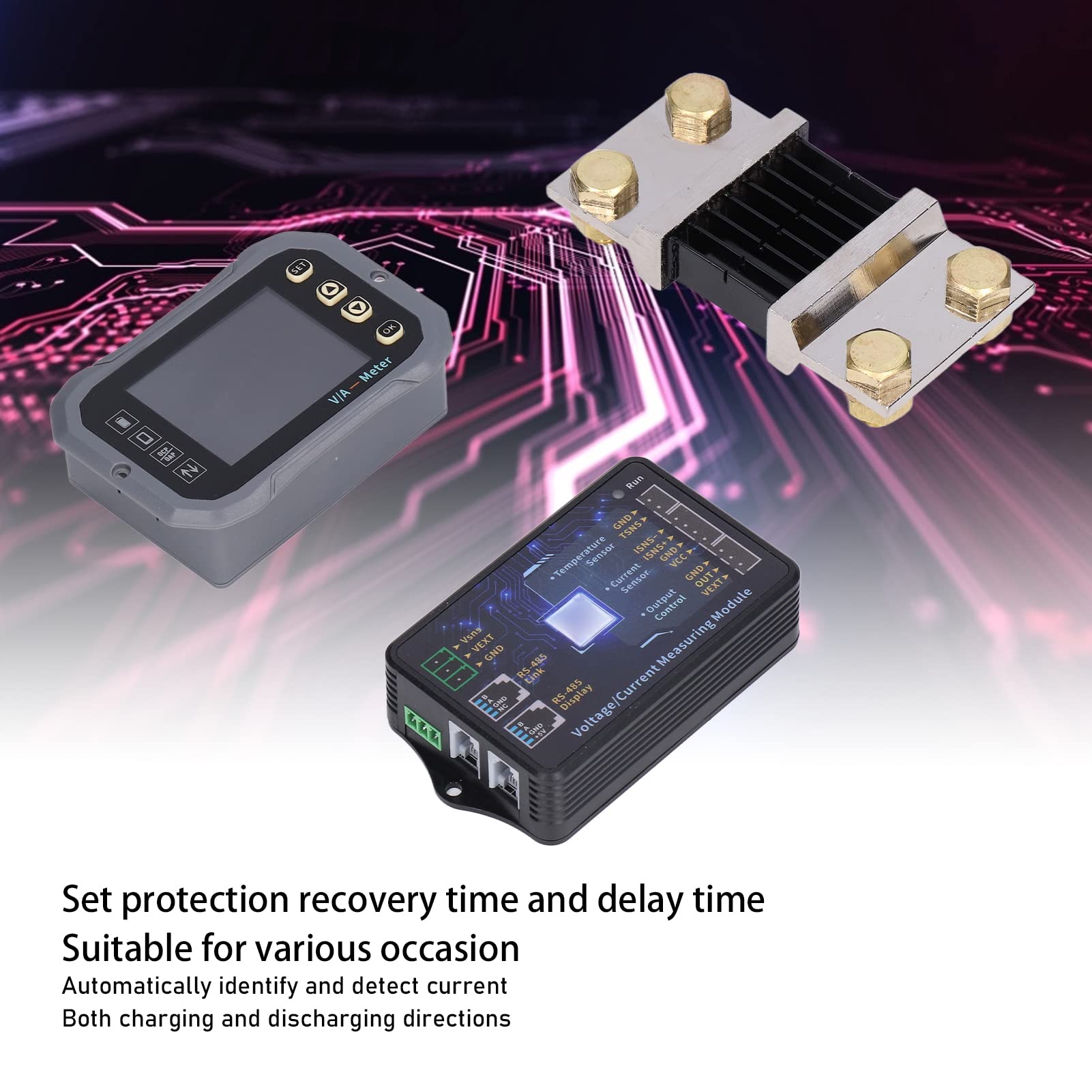 Coulometro digitale per batterie al litio e tester misuratore di potenza corrente e tensione - Modello KG160F con comunicazione 485 e monitoraggio dei dati in tempo reale per