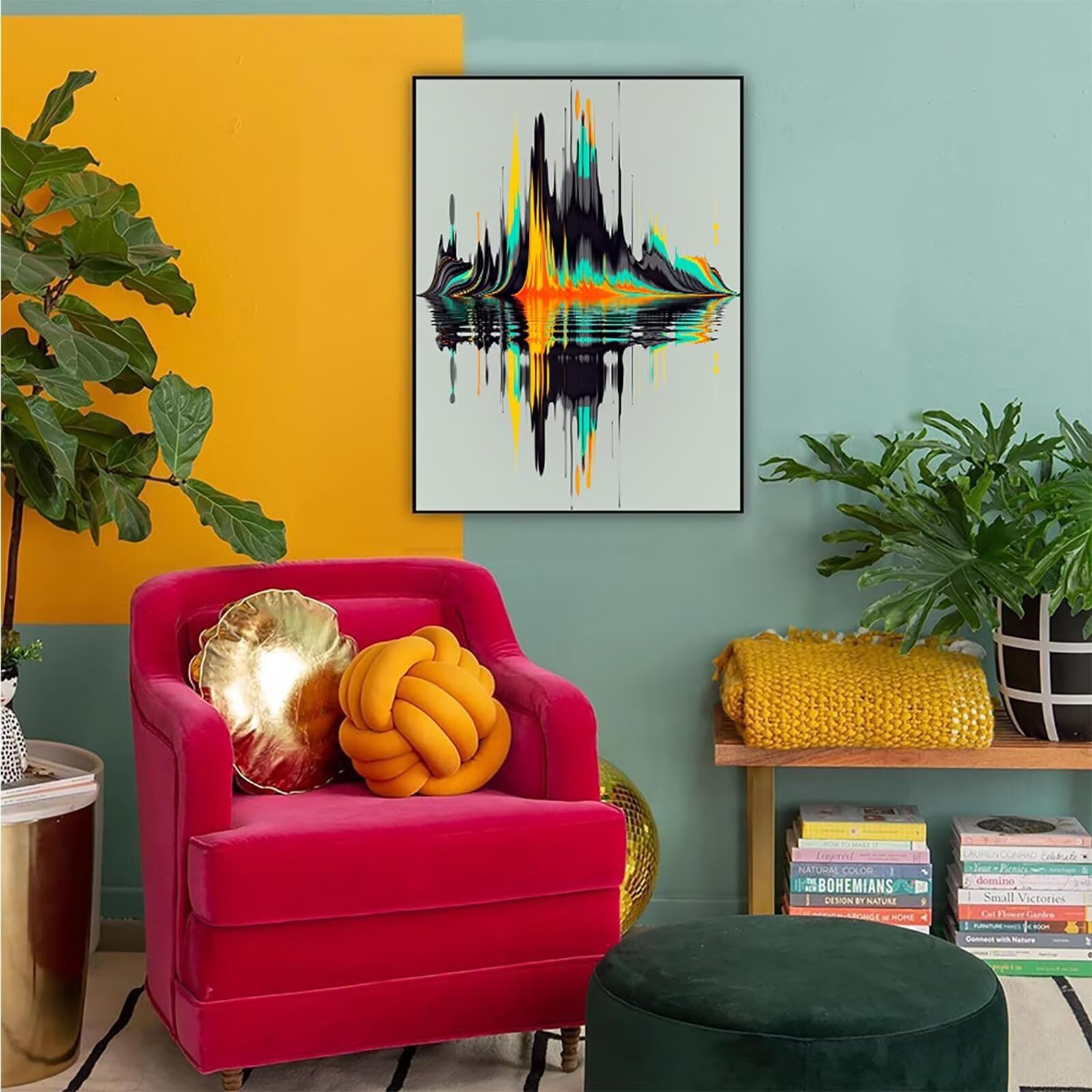 RNXAOPEN Diamond Painting Arte, Diamond Painting Erwachsene Onda Bastelset, DIY Diamant Malerei Runder Vollbohrer Diamanten Kinder Malerei Stickerei Kreuzstich Dekoration, Geschenk 90x120 cm PJY9 S-P