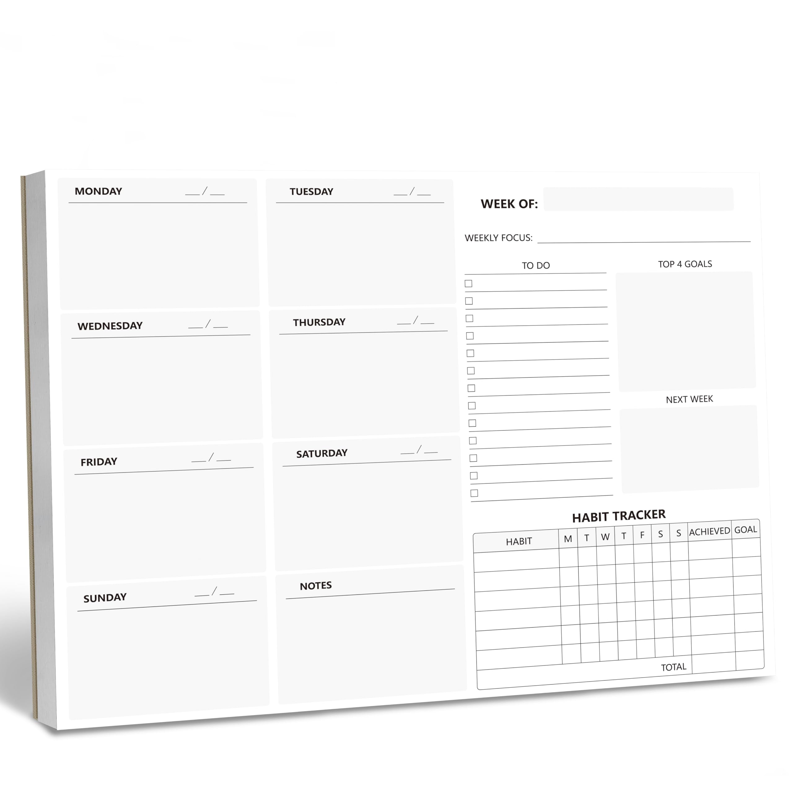 90 Sheets Weekly Planner with Magnet, Magnetic Tear Off Planner Pad with Daily Schedule Checklist Notepad To Do List Pad with Top Priorities, To Do