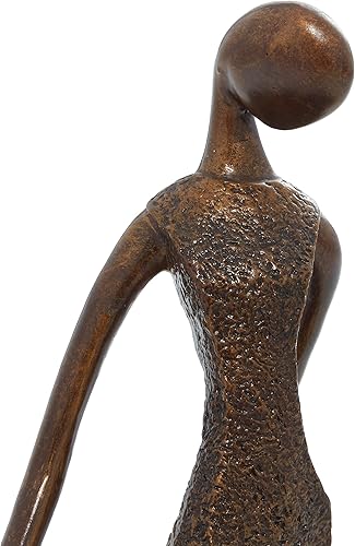 Miniatura 4 de Deco 79 Polystone - Estatua decorativa familiar para decoración del hogar, 13 x 5 x 5 pulgadas, bronce