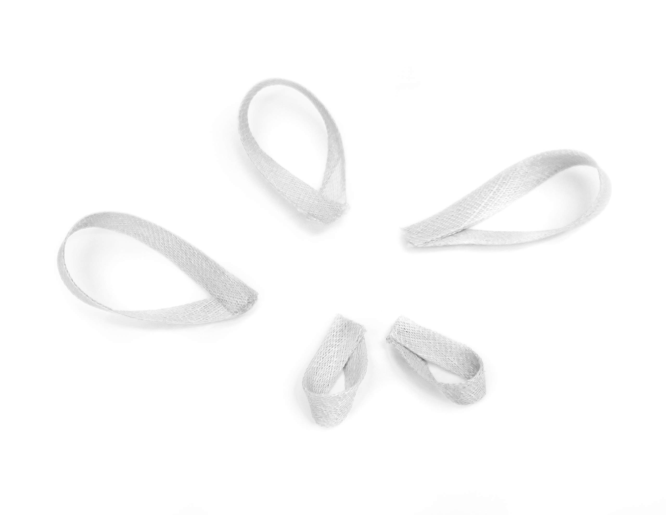 5 x Sinamay Loops Strip 10mm Width Fascinator Hat Making Millinery Trimmings (White)