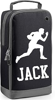 Personalised Rugby Boot Bag Shoe Bag Rugby Player Gift Shoe Sports Bag Personalised with Name Rugby Design Sports Personalised Rugby Boot Bag Personalised Rugby Boot Bag Sports Gift Black