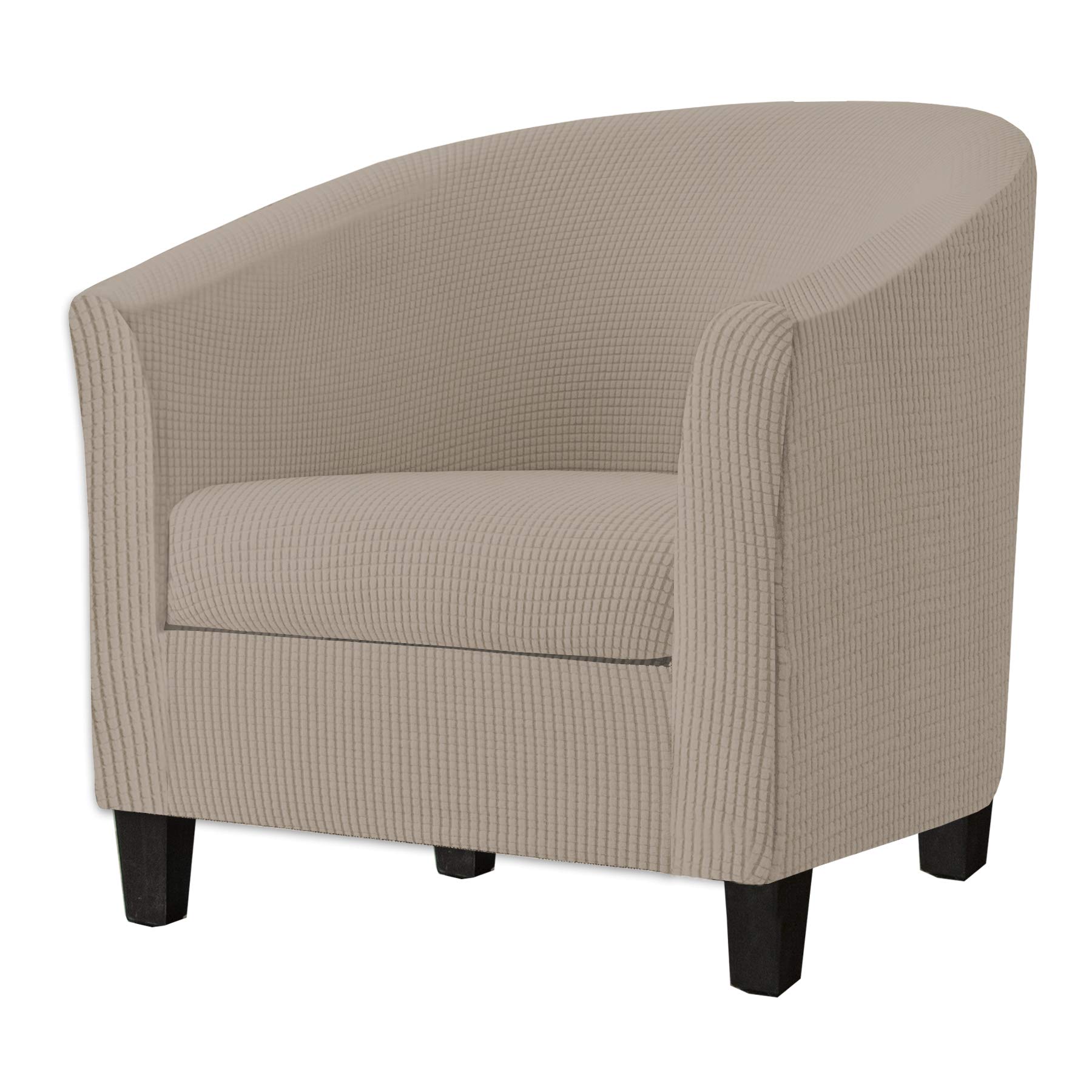 SHILV. HOME 2 Piece Tub Chair Covers with Cushion Cover, Stretch Jacquard Furniture Cover,Armchair Protector Slipcover Removable Machine Washable (