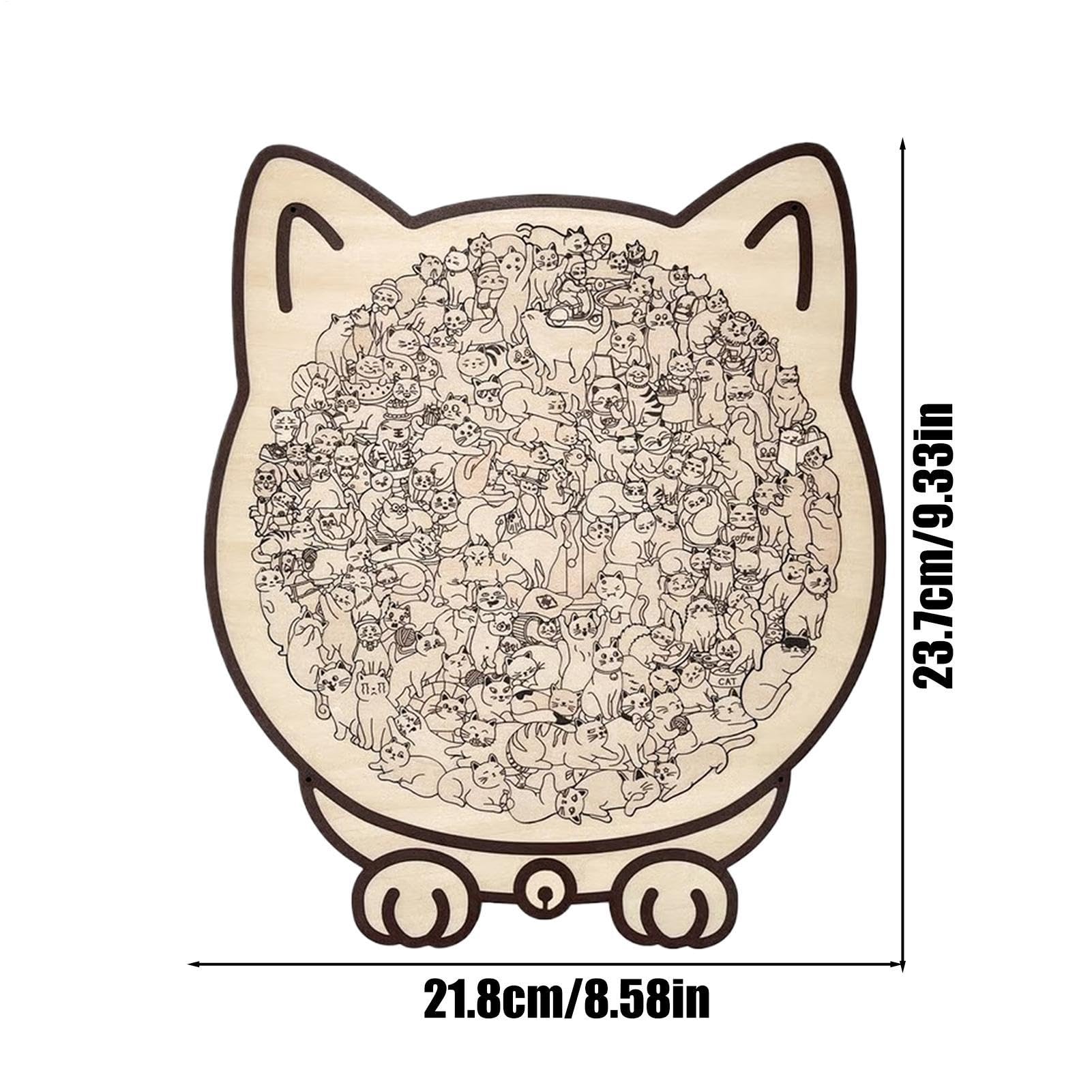 Puzzle Raffiguranti Gatti Per Adulti 135 Pezzi Giochi Da Tavolo Educativi | Puzzle In Legno Con Decorazione A Tema Animale Per Bambine, Bambini 'Asilo, a Infanzia E Ragazzi