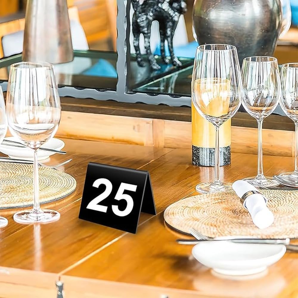Porte-numéro de Table Double Face en Acrylique Transparent, en