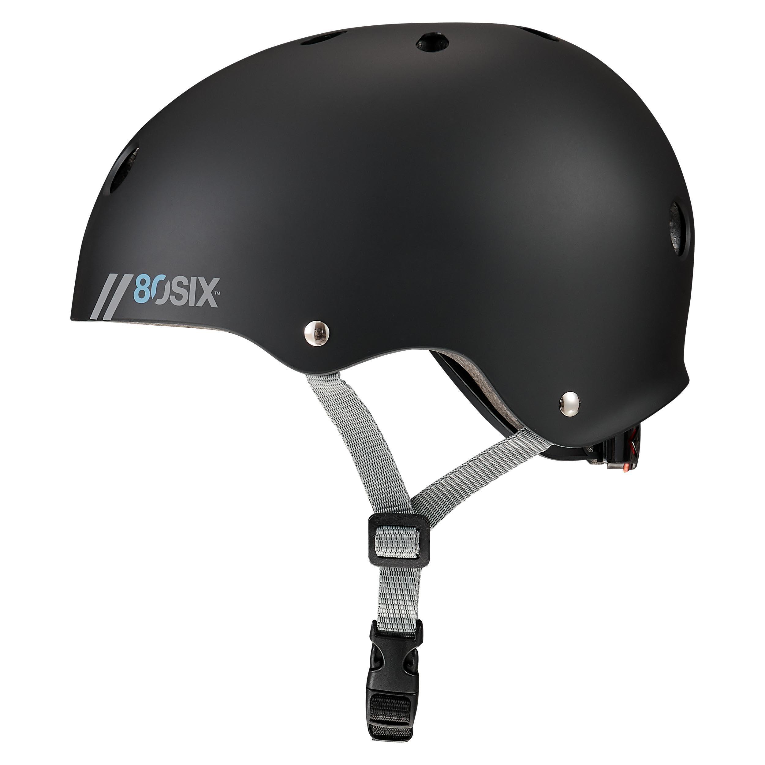 80SIX Skaterhelm Kinder, Verstellbarer Fahrradhelm für Jugendliche und Erwachsene, CE EN1078 Zertifiziert, für Skateboard, Fahrrad, Roller, E-Scooter, 49-61cm