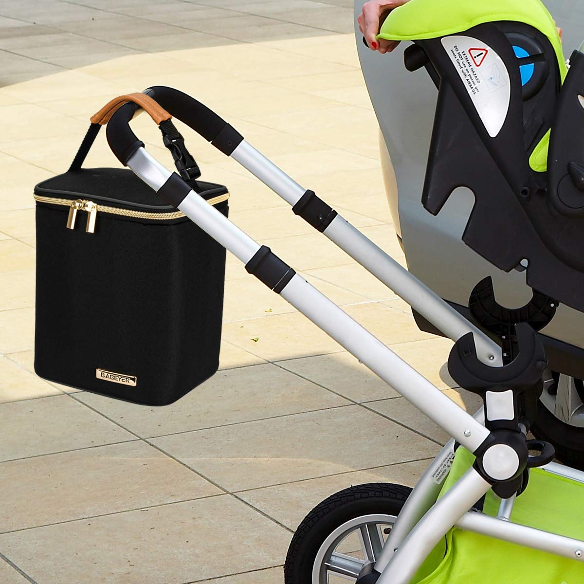 Muttermilch-Kühltasche, isolierte Babyflaschentasche mit Eisbeutel für 4 Flaschen bis zu 270 ml, perfekt für Tagespflege, Reisen, stillende Mütter