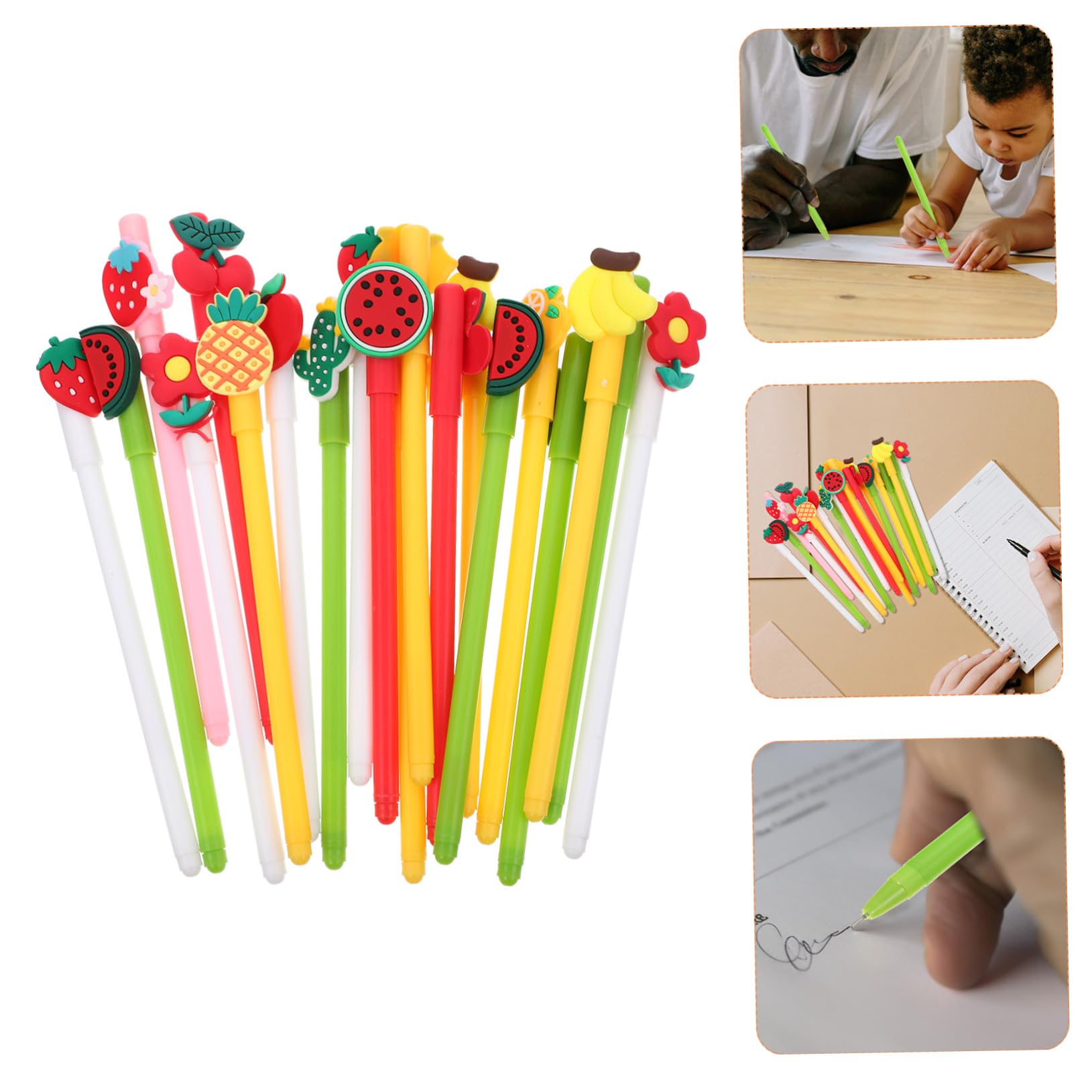 Angoily 100 Pièces Lot de Stylos Gel Adorables pour Étudiants et Bureau Assortiment Créatifs Protection Pointe Signature