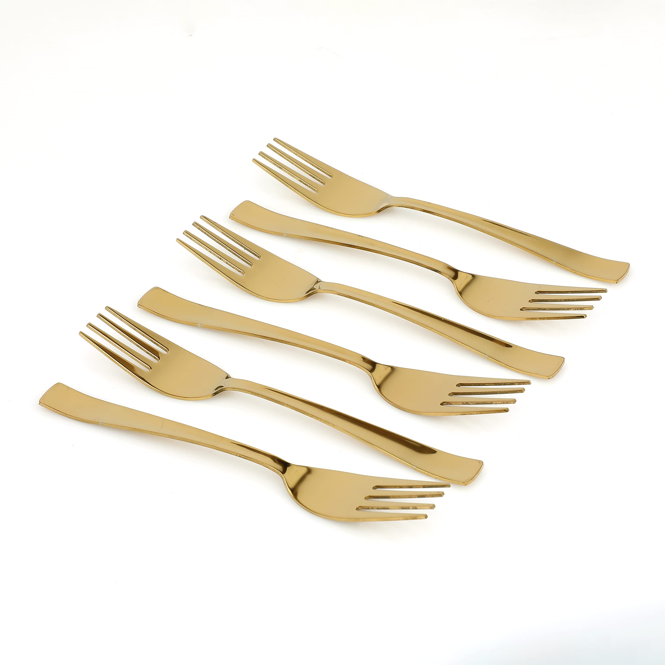 ROSTON Cutlery Set 12 PCS Stainless Steel Gold Premium Spoon Set Luxury Dinning tabelware Gift for House Warming (6PCS Fork) (B09NYCLGKV) Amazon Price History, Amazon Price Tracker